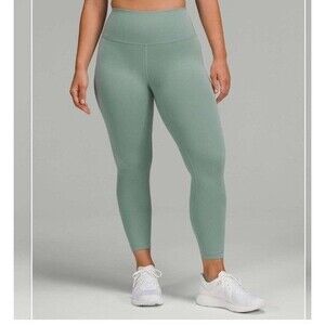 Lululemon Wunder Train Contour Fit High-Rise Crop 23" Misty Glade Womens 10
